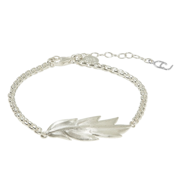 Feather/Leaf Chain Brace Silver -CU Jewellery - Snabb frakt & paketinslagning - Nordicspectra.se