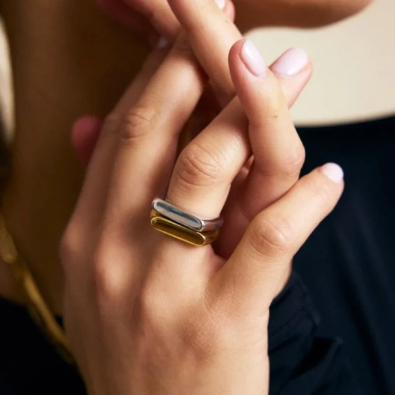 Charlie Signet Ring Gold - Edblad - Snabb leverans - Gratis paketinslagning