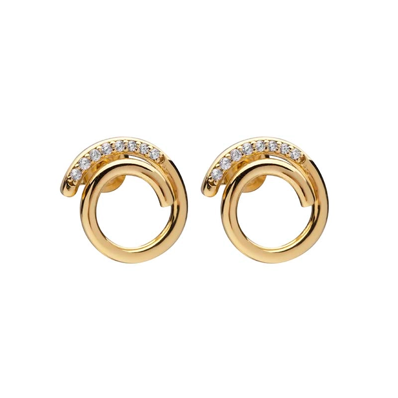 CU Jewellery - Loop Stone Ear Gold