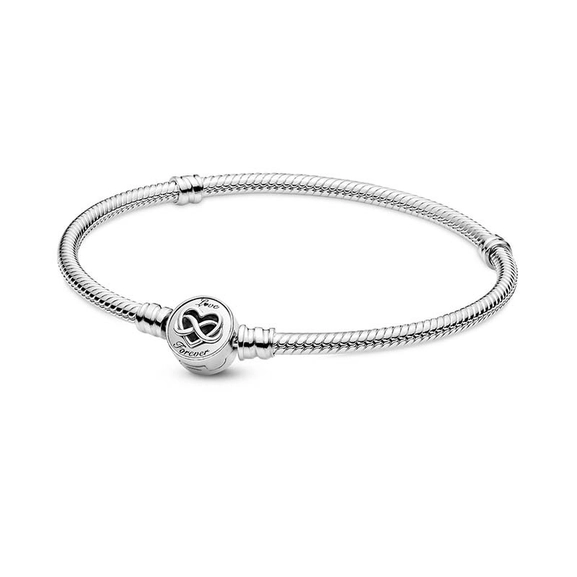 Pandora Moments Schlangen-Gliederarmband mit Herz-Unendlichkeit-Verschluss von PANDORA, Schneller Versand - Nordicspectra.de