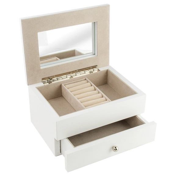 Smyckeskrin Vitt Trä - Snabb frakt & paketinslagning - Nordicspectra.se