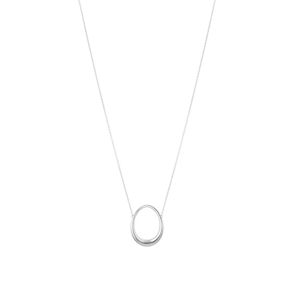 Offspring Hängsmycke Mellan i silver med två sammanlänkade former och polerad yta från Georg Jensen.