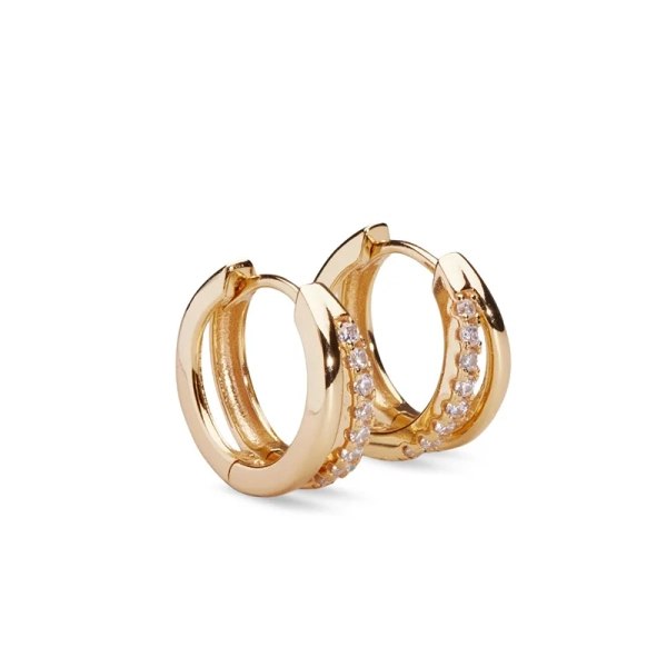 Goal Hoops Örhängen Guld - Sparv - Beliebter Schmuck für alle Gelegenheiten