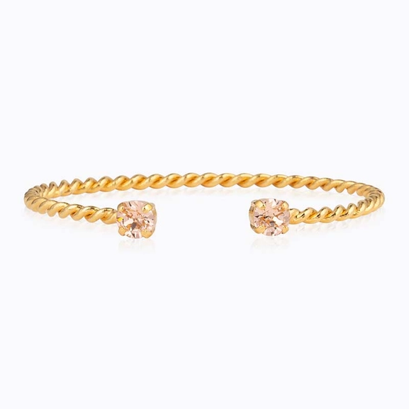 Mini Twisted Bracelet Gold Light Peach - Caroline Svedbom - Snabb frakt & paketinslagning - Nordicspectra.se