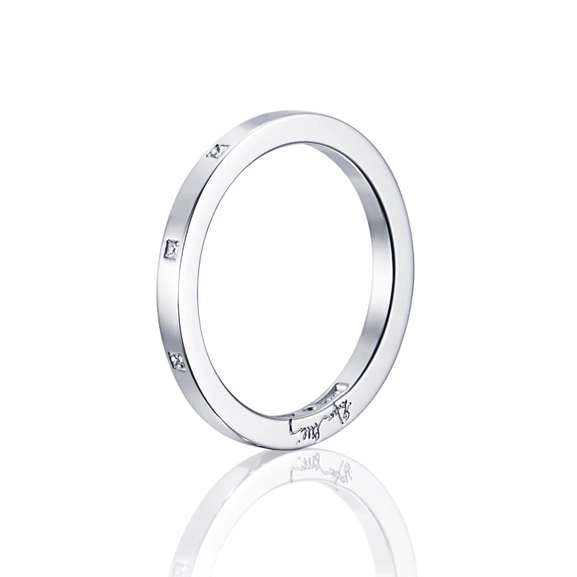 Thin & I Love You On Top Ring Platinum