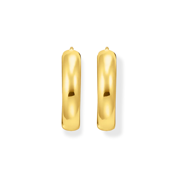 Klassiska Chuncky Örhängen Guld - Thomas Sabo - Snabb leverans & paketinslagning - Nordic Spectra