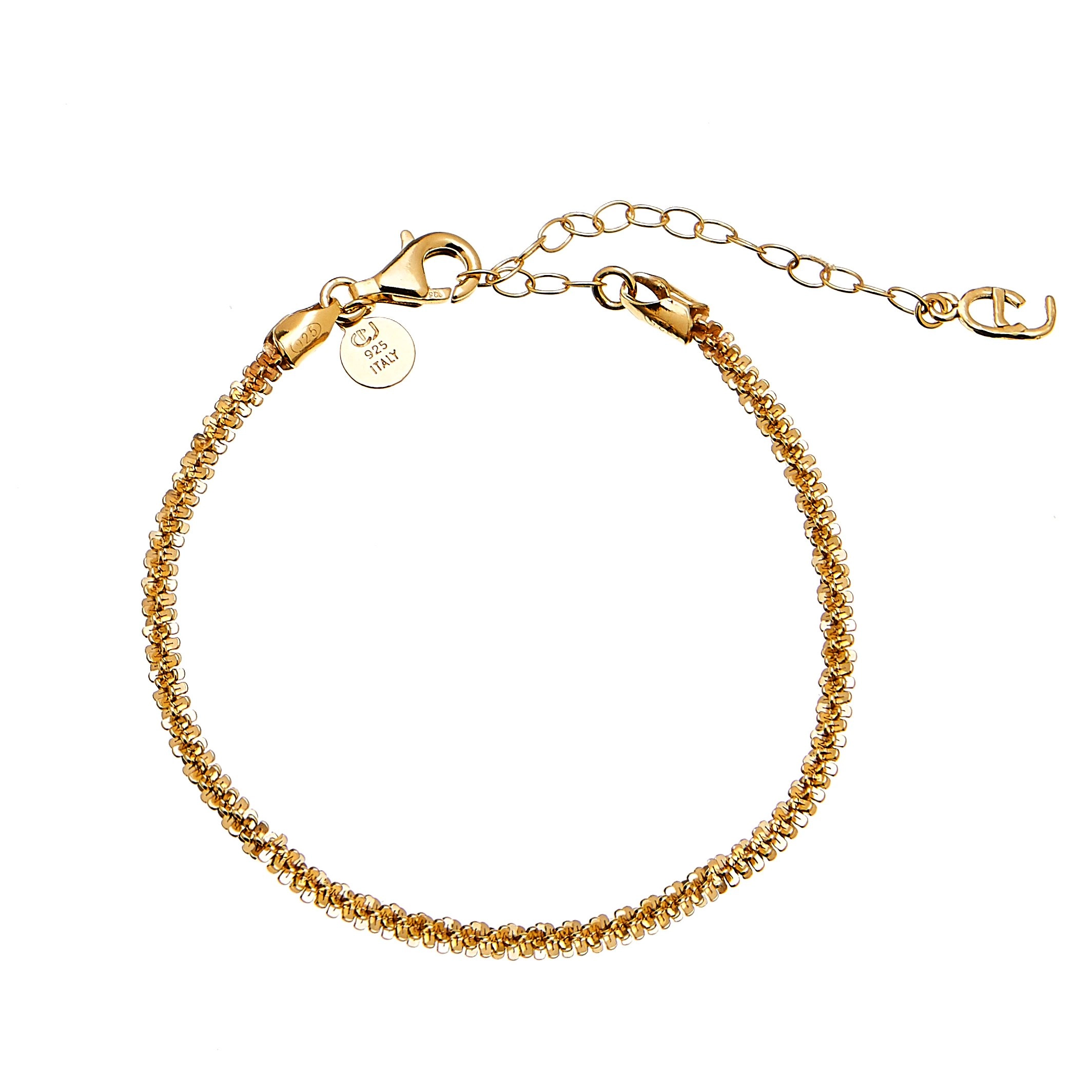 CU Jewellery - Roof Big Plain Bracelet Gold