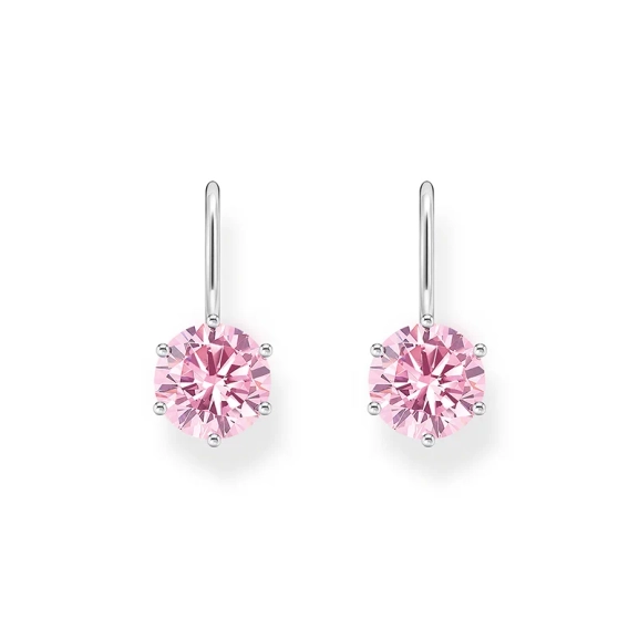 Krokörhängen med Rosa Glittrande Stenar - Thomas Sabo - Snabb leverans & paketinslagning - Nordic Spectra