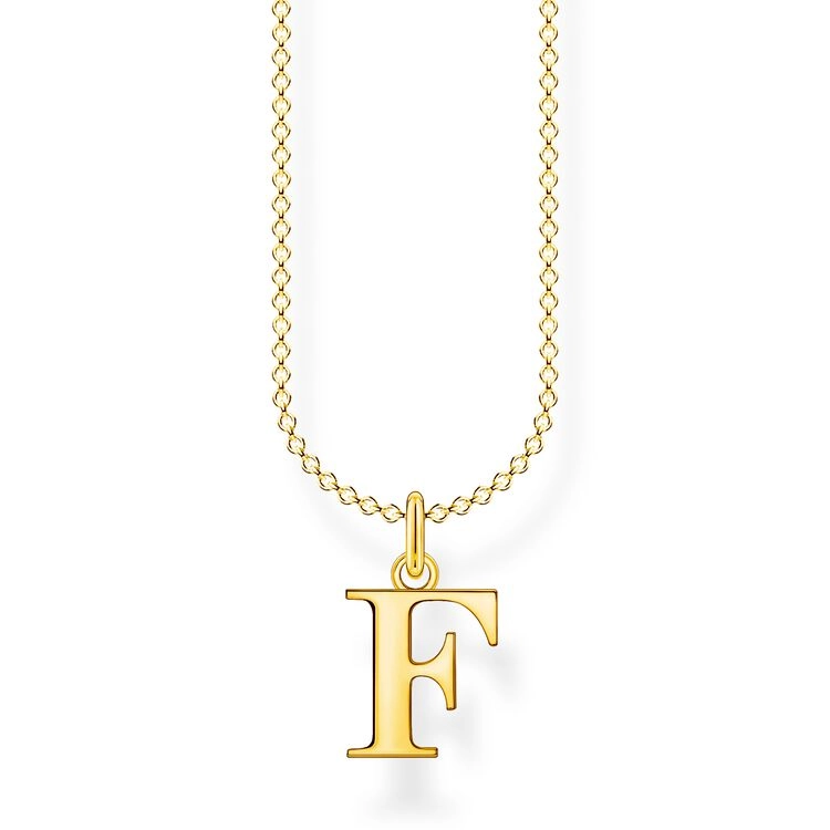 Thomas Sabo - Bokstavshalsband Guld - F