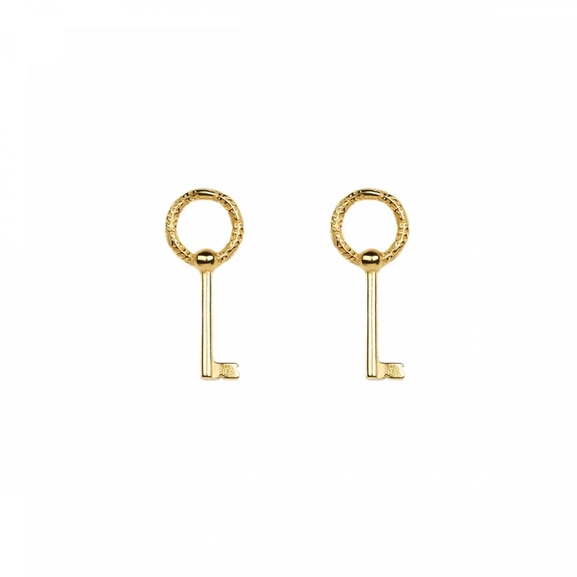 Key Pin Earrings Gold - Emma Israelsson - Snabb frakt & paketinslagning - Nordicspectra.se