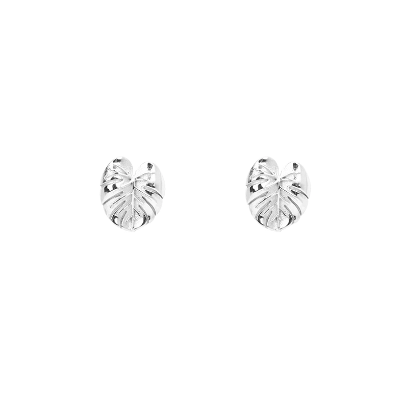 Emma Israelsson - Mini Palm Leaf Earrings Silver