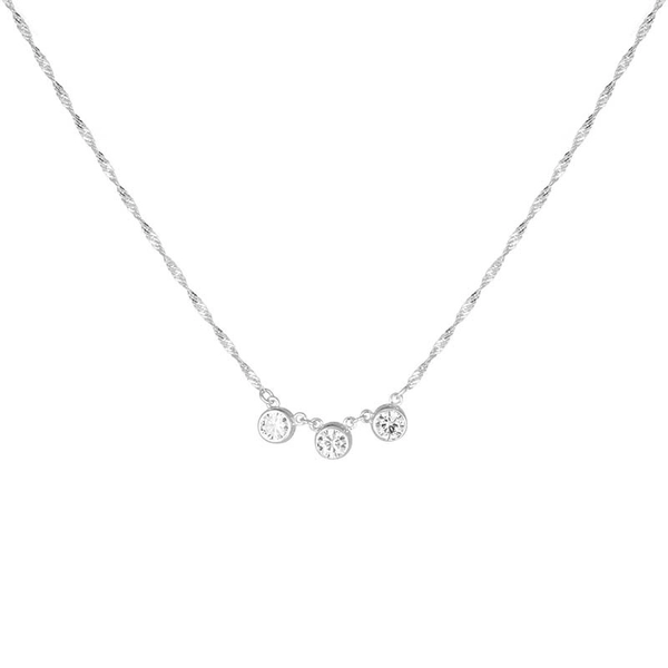 Cubic Tripple Neck Silver -CU Jewellery - Snabb frakt & paketinslagning - Nordicspectra.se