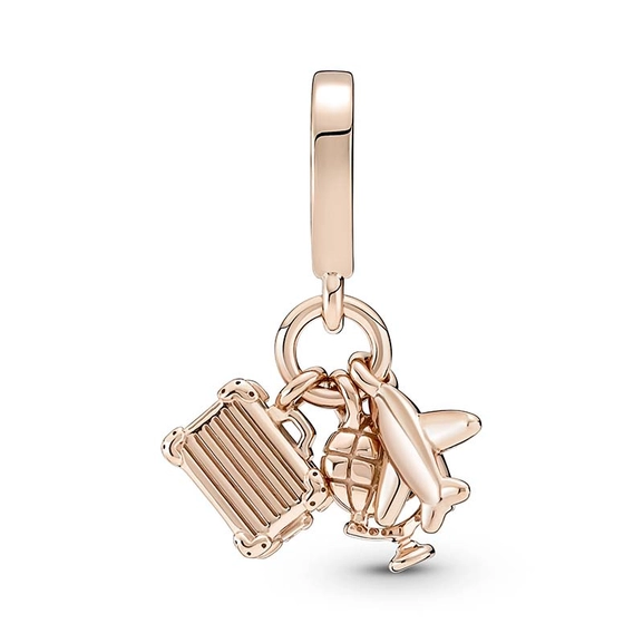 Globe & Suitcase Triple Dangle Charm - PANDORA - Snabb frakt & paketinslagning - Nordicspectra.se