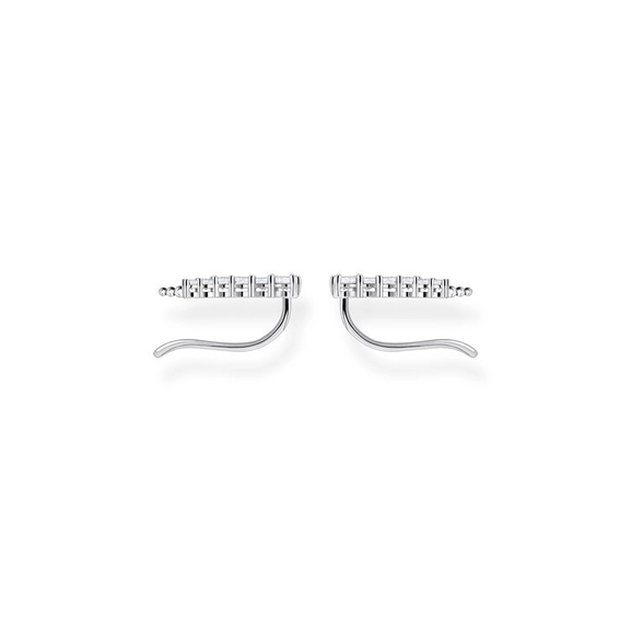 Ohrringe Ear climber Eeiße Steine Silber von Thomas Sabo, Schneller Versand - Nordicspectra.de