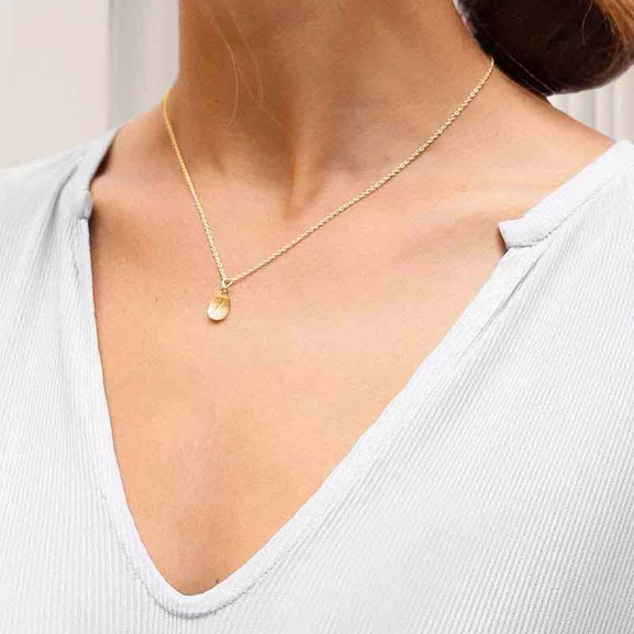 Leaf Drop Necklace Gold Drakenberg Sjölin, Schneller Versand - Nordicspectra.de