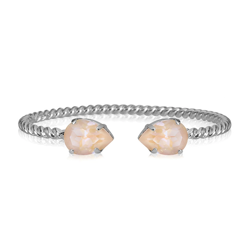 Caroline Svedbom – Mini Drop Bracelet Rhodium Ivory Creme Delite