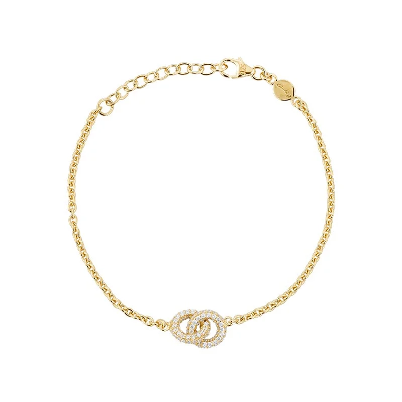 Carolina Gynning - The Knot Sparkling Mini Armband Guld