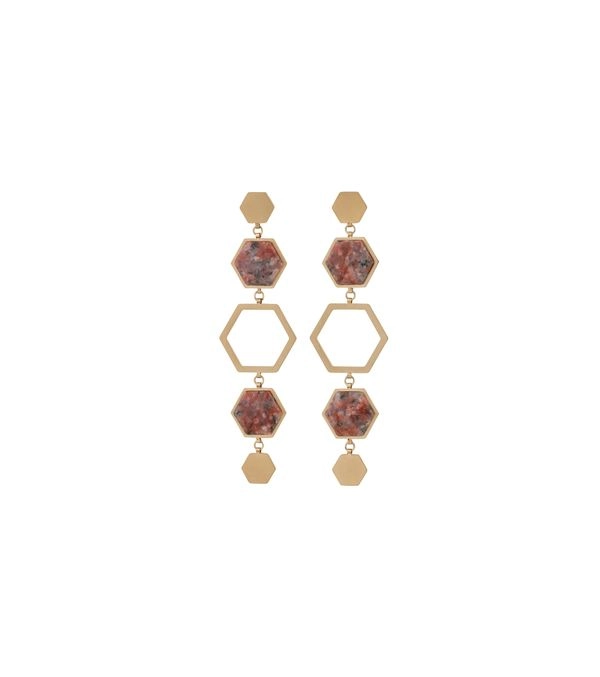 Edblad - Sapphire Earrings Maxi Energy Matt Gold