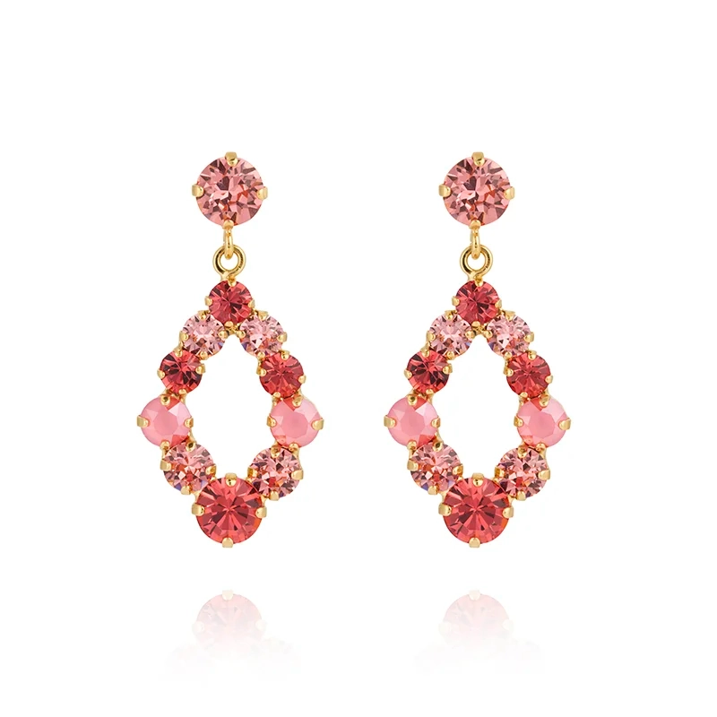 Caroline Svedbom - Mini Delia Earrings Gold Light Coral Combo
