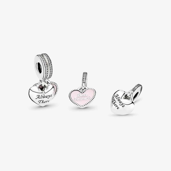 Always There Herz-Charm-Anhänger von PANDORA, Schneller Versand - Nordicspectra.de