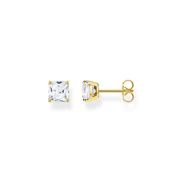 Ohrstecker Weißer Stein Gold von Thomas Sabo, Schneller Versand - Nordicspectra.de