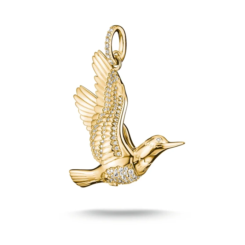 Isfågel Hängsmycke Guld