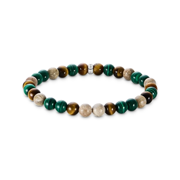 Kularmband Grönt & Natur 7 mm med daisyjaspis