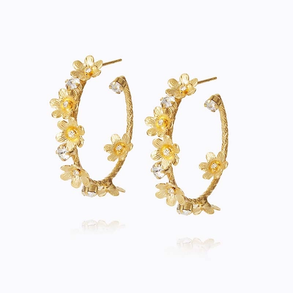Laurel Earrings Gold Crystal - Caroline Svedbom - Snabb leverans - Nordic Spectra