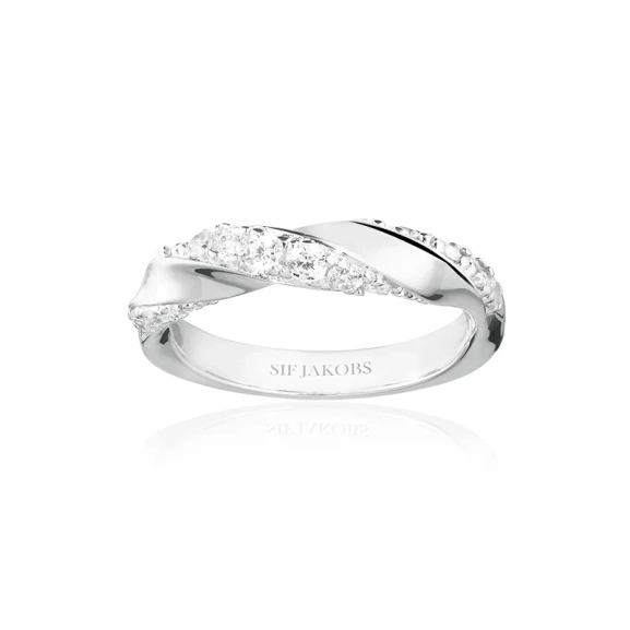 Ferrara-Ring aus Silber mit funkelndem Zirkonia von Sif Jakobs