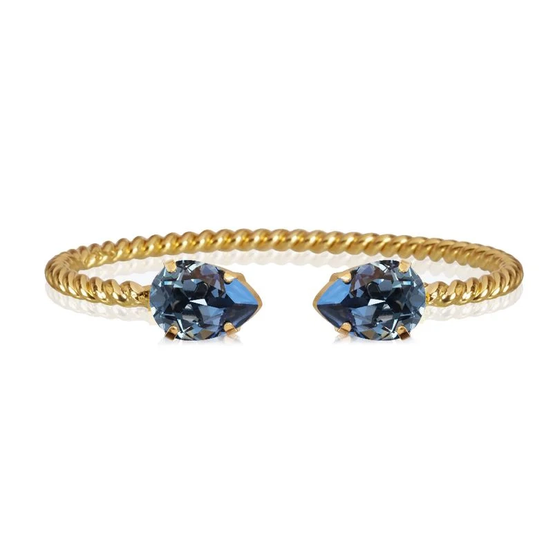 Caroline Svedbom - Mini Drop Bracelet Gold Denim Blue
