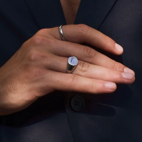 Kim Signet Ring Steel - Edblad - Snabb frakt & paketinslagning - Nordic Spectra