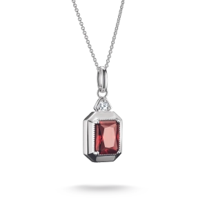 Octagonal Cut Red Stone Elyndra Necklace - Thomas Sabo - Suuri valikoima & ilmainen lahjapaketointi - Nordic Spectra
