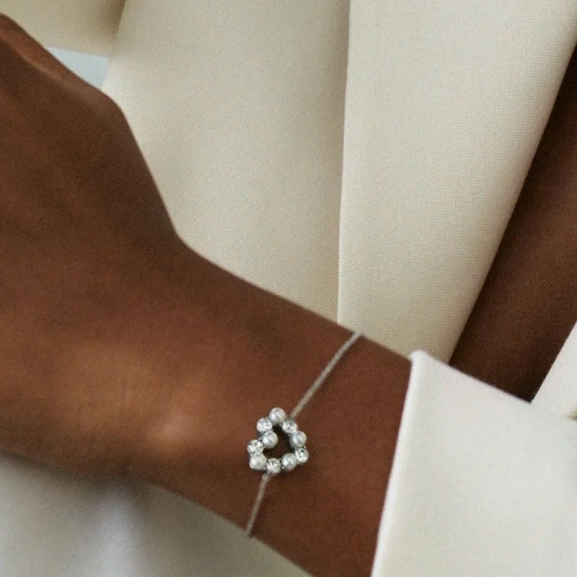 Affinity Pearl Heart Bracelet Steel - Edblad - Snabb leverans - Gratis paketinslagning