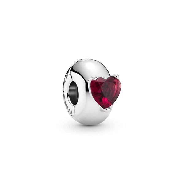 Rotes Herz Solitär Clip-Charm von PANDORA, Schneller Versand - Nordicspectra.de