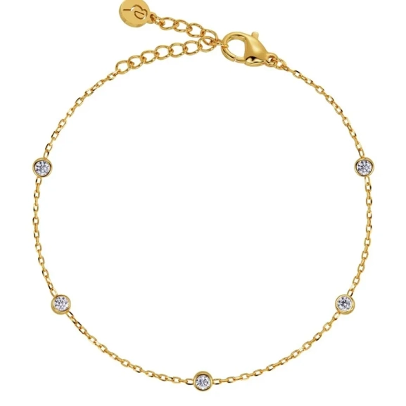 Guldpläterat armband från Edblad med cubic zirconia-stenar