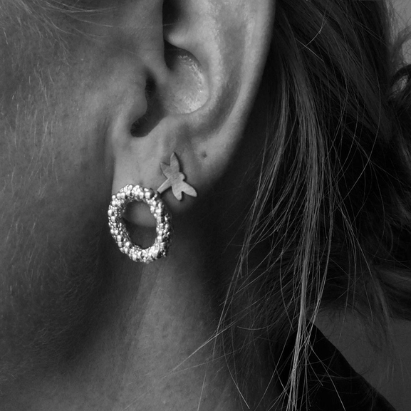 Roof Bubble Ear - Silver -CU Jewellery - Snabb frakt & paketinslagning - Nordicspectra.se