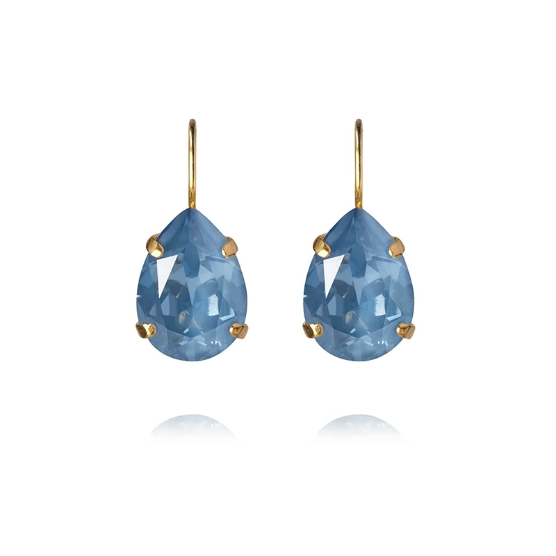 Caroline Svedbom - Mini Drop Clasp Earrings Gold Denim Ignite