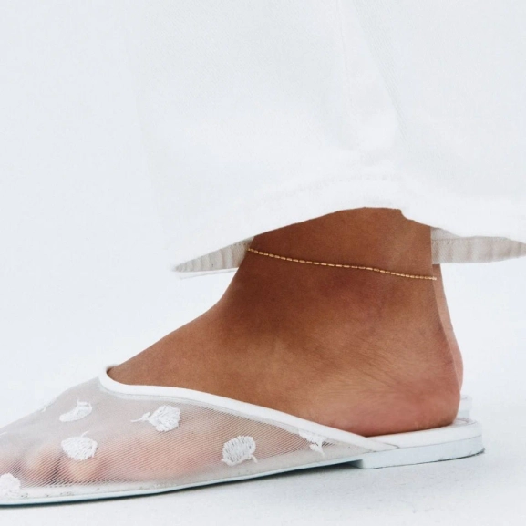 Elegant vristlänk i 14K guldplätering med avlånga