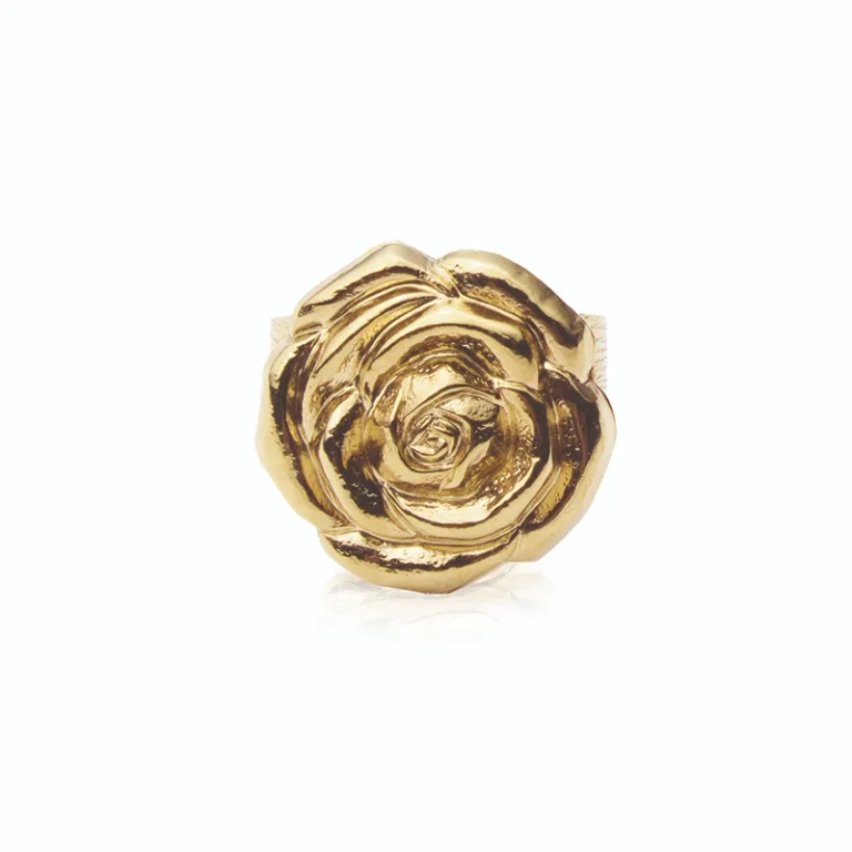 Guldpläterad Rosita-ring med justerbar storlek