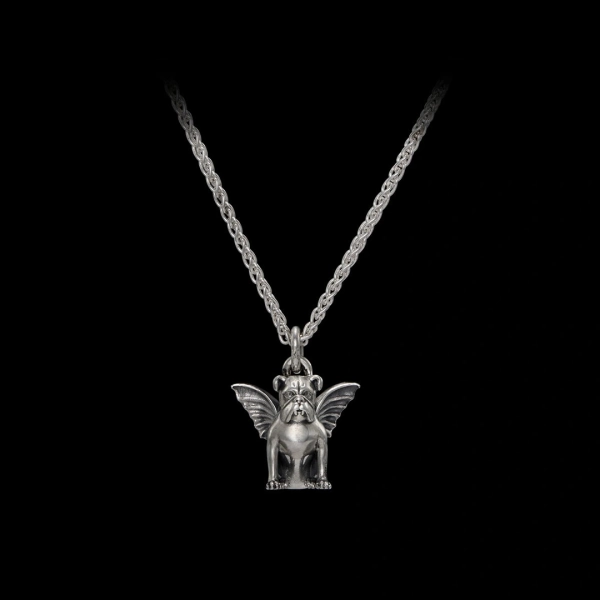 The Faithful Guardian Necklace i silver med gargoyle-inspirerad amulett