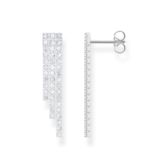 Wasserfall-Ohrringe mit weißen Steinen Silber - Thomas Sabo - Nordic Spectra