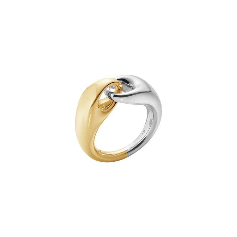 Reflect Ring Stor Silver/Guld - Georg Jensen örhängen - Snabb frakt & paketinslagning - Nordicspectra.se