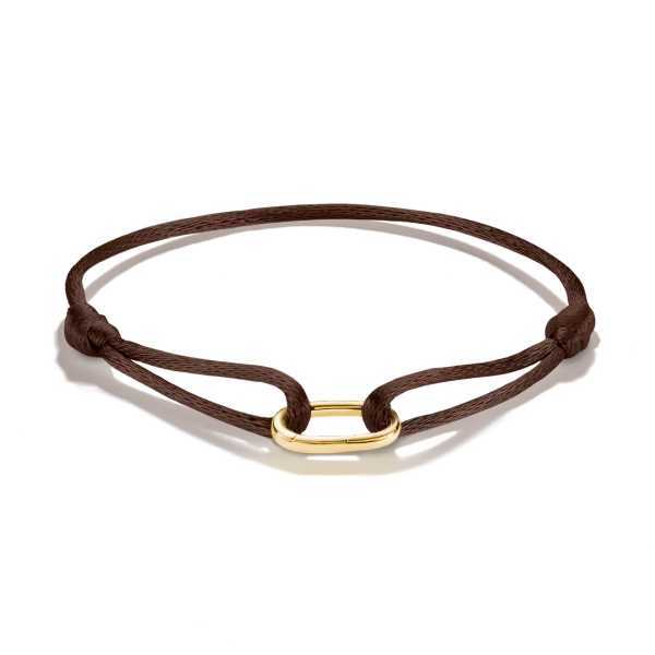 CC Connect Textilarmband Brunt Guld