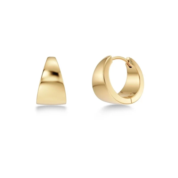 Guldpläterade Solo Hoops S från Edblad med cubic zirconia