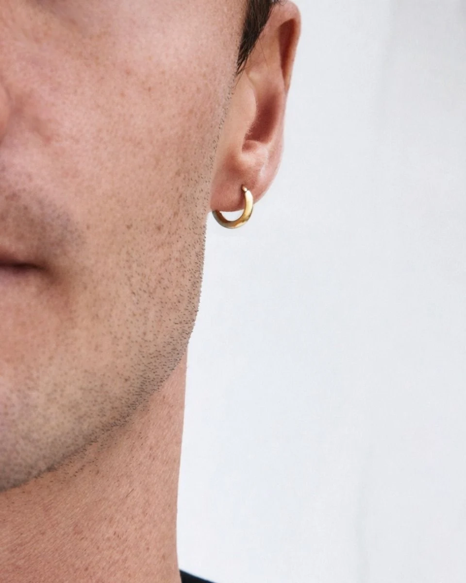 tunna runda creoler i 14K guldplätering från Edblad Kendall