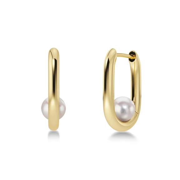 Modernist Pearl Hoops S Gold - Edblad - Snabba leveranser - Gratis paketinslagning