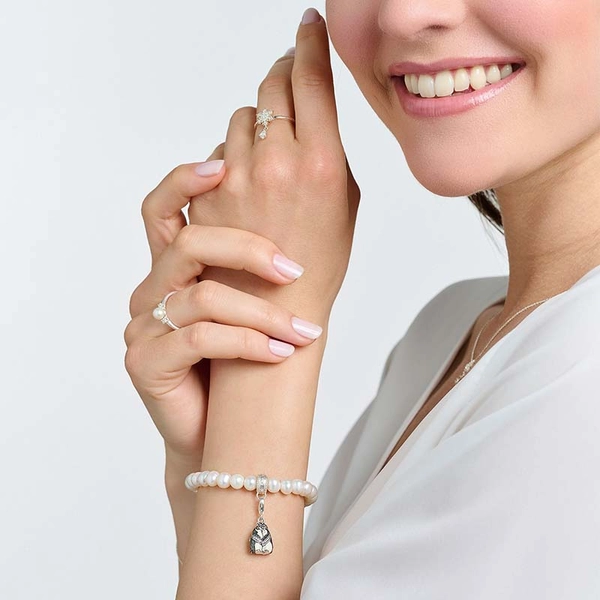 Charm Bracelet Pearls Silver - Thomas Sabo - Suuri valikoima & ilmainen lahjapaketointi - Nordicspectra.fi