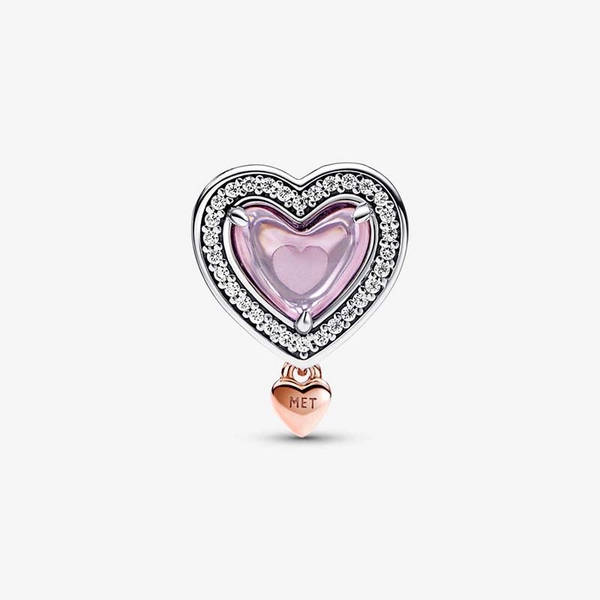 Bicolor Offen gearbeitetes Mum & Herz Charm von PANDORA, Schneller Versand - Nordicspectra.de