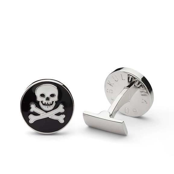 Manschettknappar Skull & Bones Svart/Vit - Skultuna - Snabb frakt & paketinslagning - Nordicspectra.se