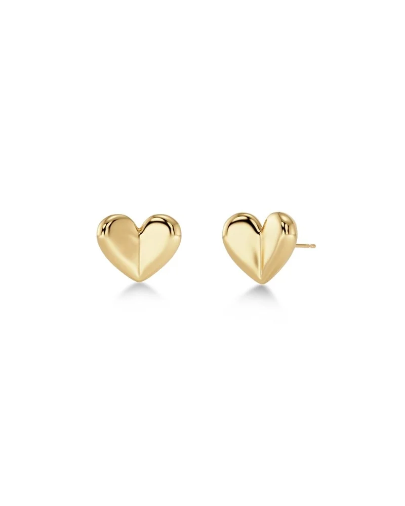 Hjärtaformade True Love studsörhängen i 14K guldplätering från Edblad